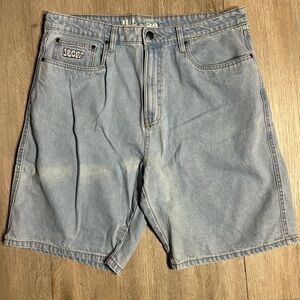 Neff Light Blue Jean Shorts for Men